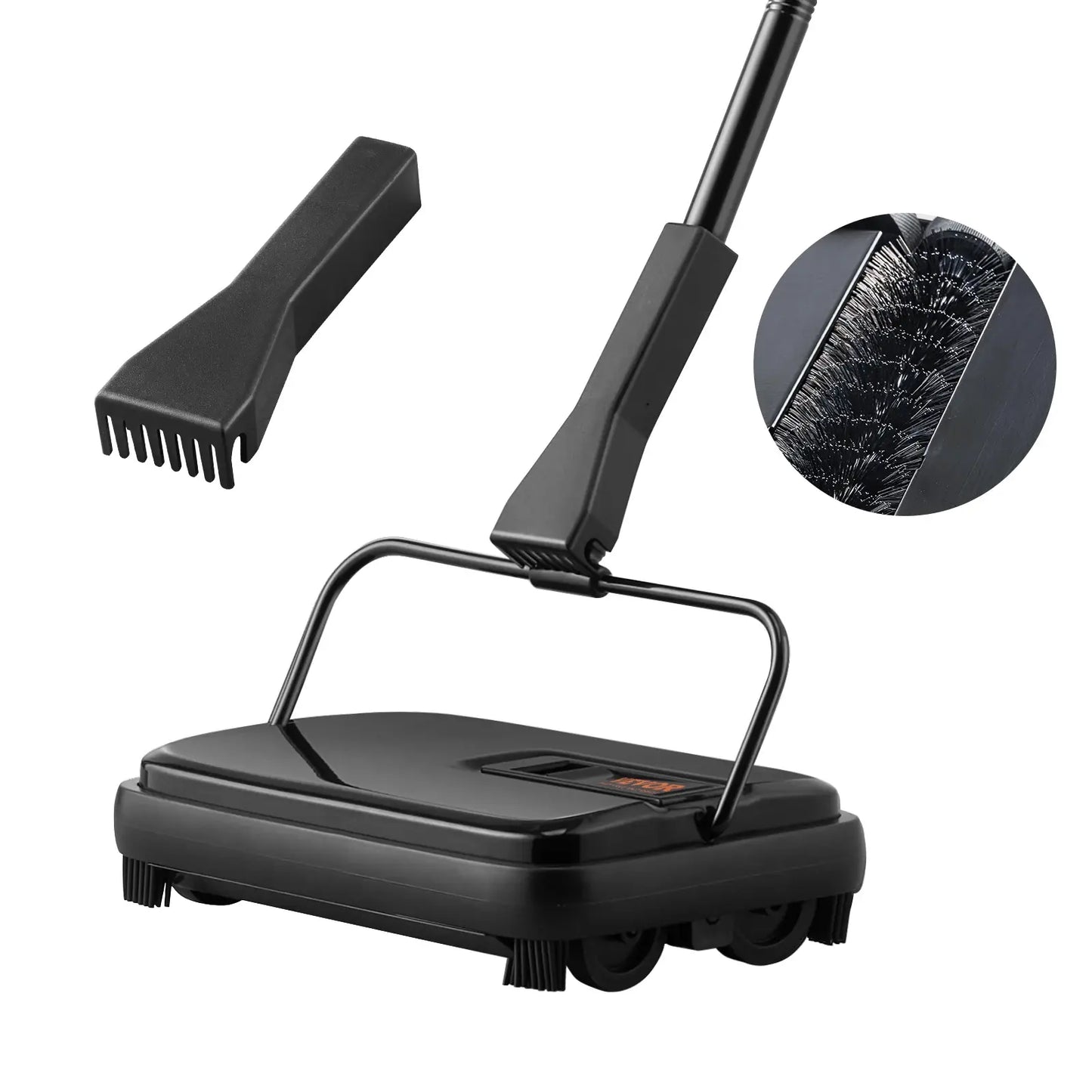 Manual Carpet Sweeper for Home and Office – 7.87 in Sweeping Path, 300ml Dustbin, Easy Emptying