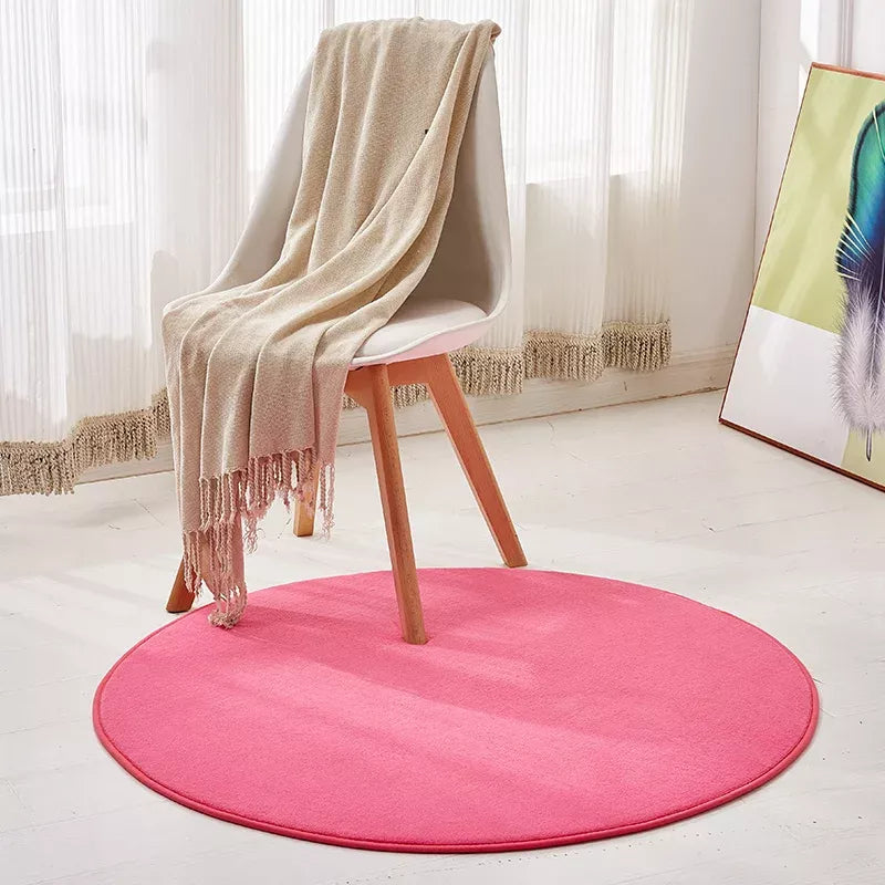 Soft Pink Round Carpet