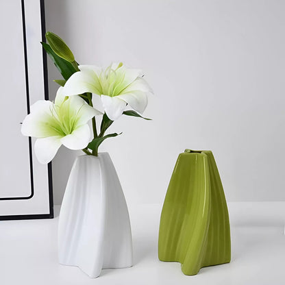 Modern Geometric Rotating Ceramic Vase