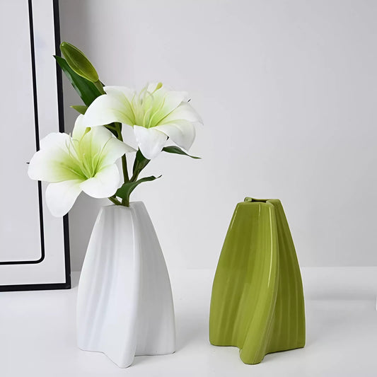 Modern Geometric Rotating Ceramic Vase