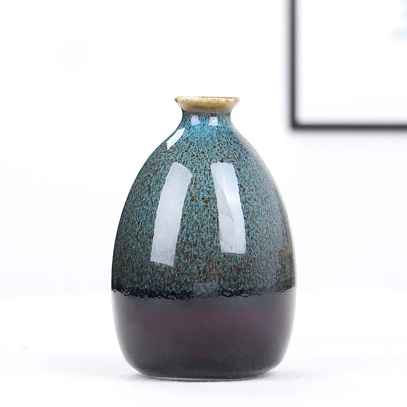 Nordic Handmade Ceramic Desktop Vase for Hydroponics & Dried Flowers
