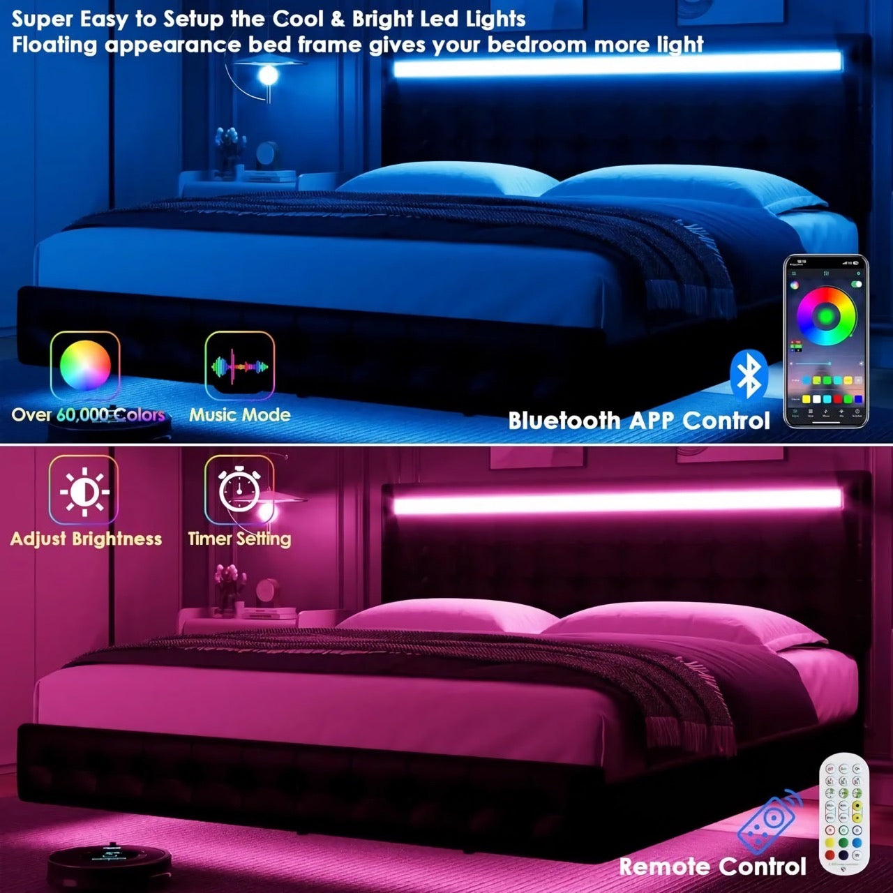 Bed with LED Lights - DSARD