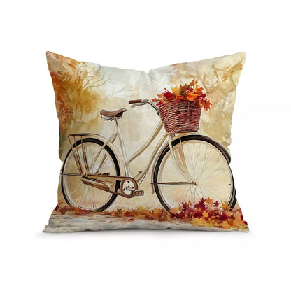 Autumn Maple Leaves Watercolor Cushion Cover – Thanksgiving Home Decor