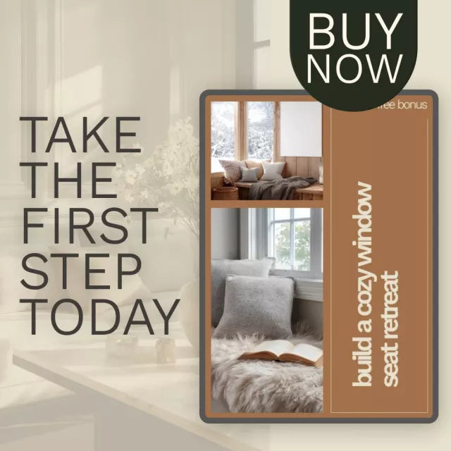 Build a Cozy Window Seat Retreat | DIY Window Seat Checklist | Cozy Nook Home Decor Digital Download | Window Seat Design Guide