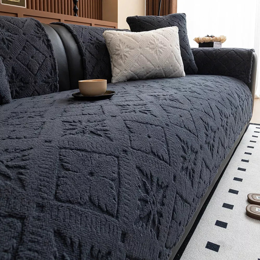 Soft Velvet Non-Slip Plush Sofa Cover