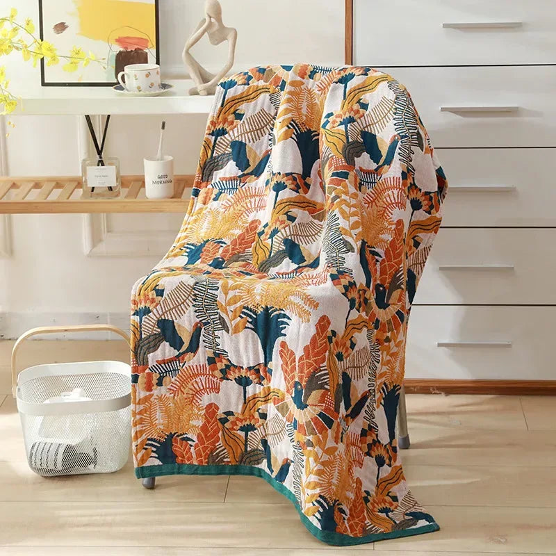 Bohemian Floral Cotton Beach Bath Towel - DSARD