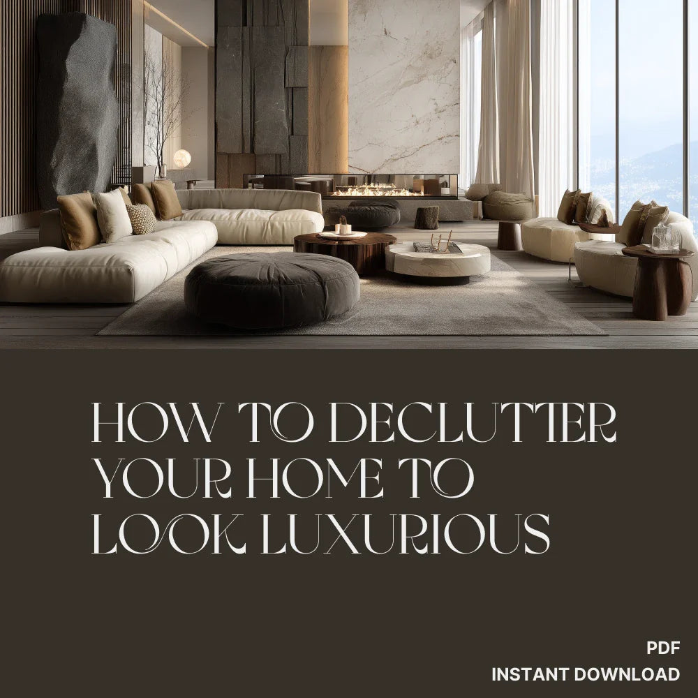 How to Declutter Your Home to Look Luxurious | Modern Minimalist eBook Guide for Creating an Expensive-Looking Space