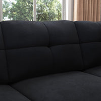 Velvet L-Shaped Convertible Sectional Sofa - DSARD