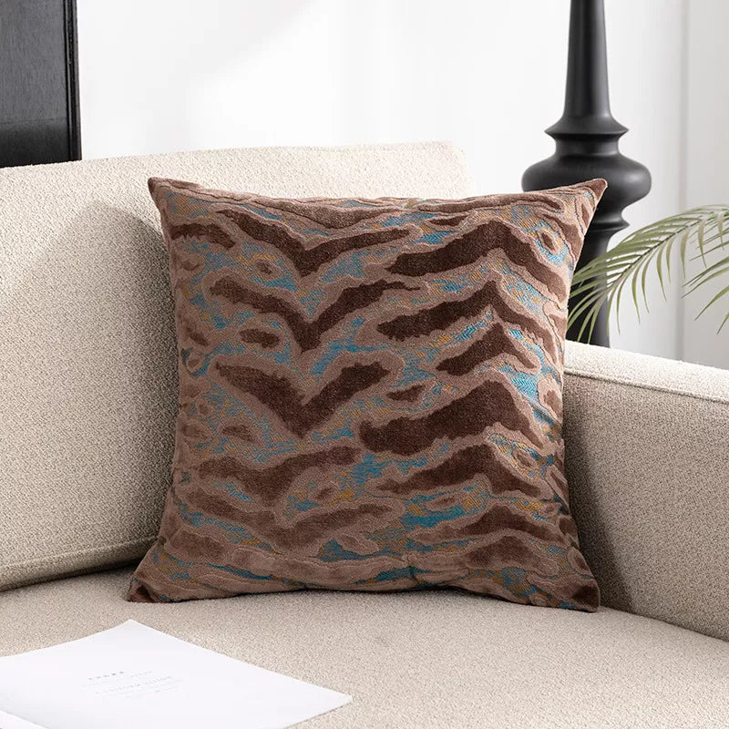 Luxury Tiger Velvet Throw Pillow Cover