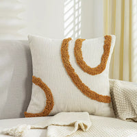 Bohemian Geometric Embroidered Tassel Pillow Cover 18×18 Inch