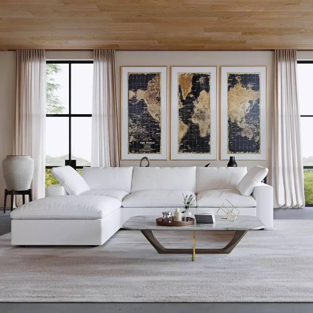 120″ L-Shaped Cloud Modular Sofa - DSARD - DSARD