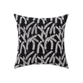 Boho Tufted Throw Pillow Cover with Tropical Monstera Leaf Design - DSARD