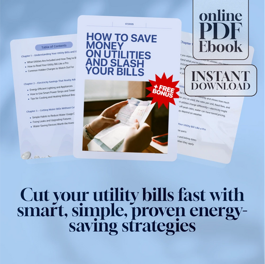 How to Save Money on Utilities and Slash Your Bills | Save on Electricity, Water, Gas | Budget-Friendly eBook Guide