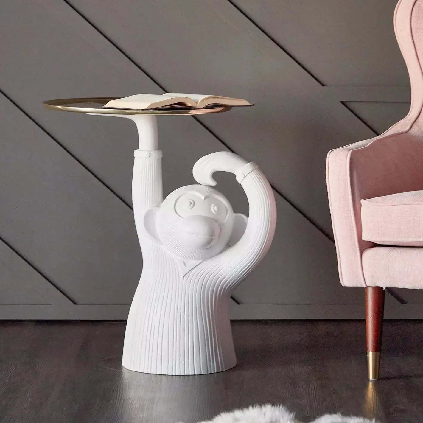 DSARD Luxury Modern Monkey Tray Coffee Table Sculpture - DSARD