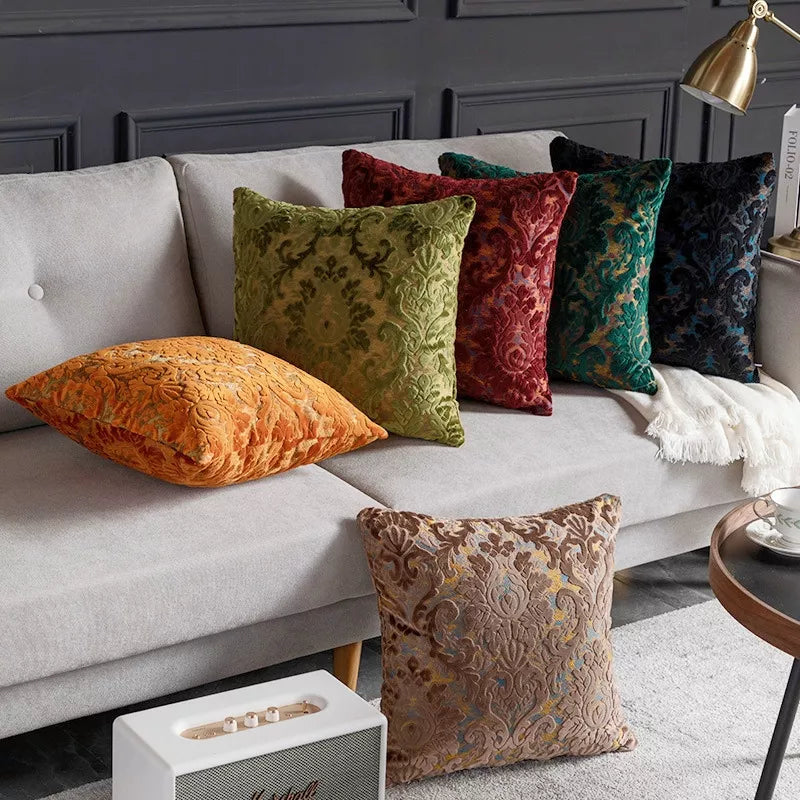 Luxury Embroidered Cushion Cover 18x18in