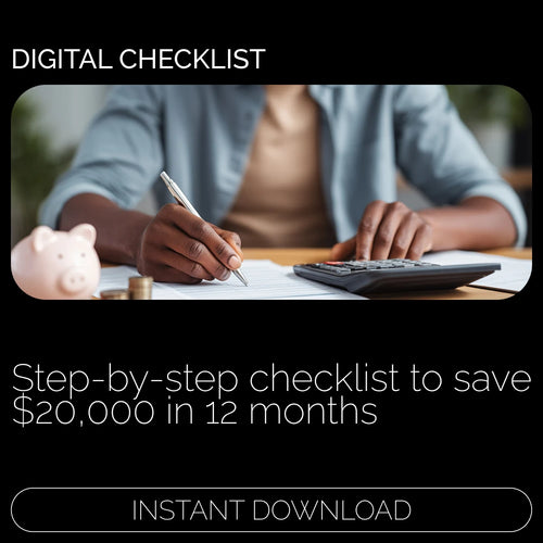 20K in 12 Months Checklist! | Simple Savings Planner & Step-by-Step Guide on How to Save 20000 in a Year