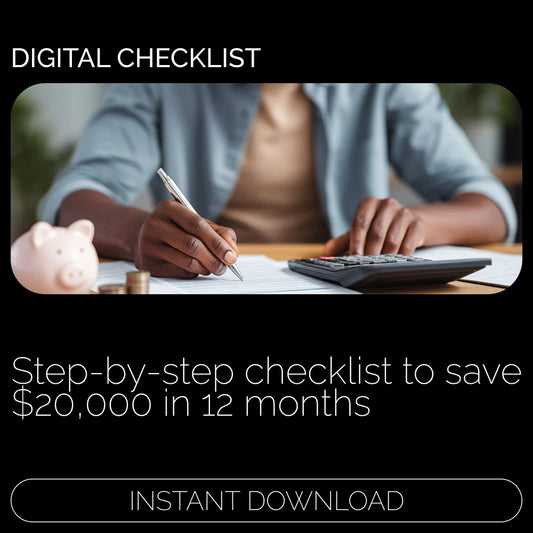 20K in 12 Months Checklist! | Simple Savings Planner & Step-by-Step Guide on How to Save 20000 in a Year