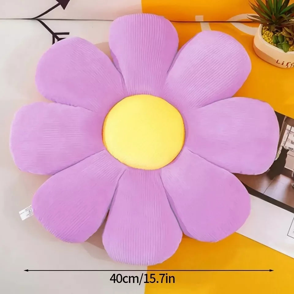 Daisy Seat Cushion Colorful Flowers Pillow Sunflower Pillow Sofa Cushion Office Flower Mat Plush Toy Thanksgiving Christmas Gift - DSARD