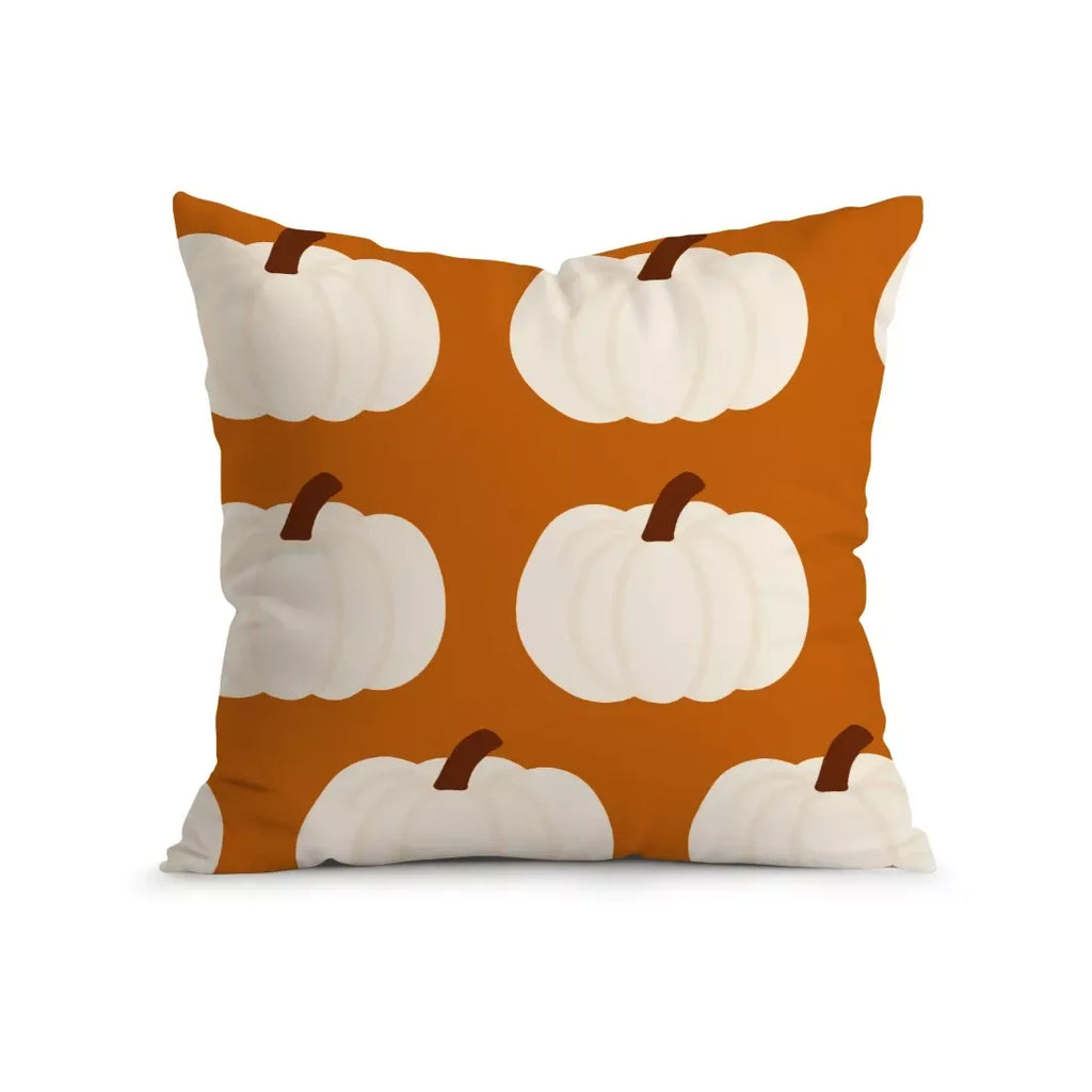 Cozy Autumn Pumpkin Throw Pillow Cover – 18x18in Fall Decor Cushion Case - DSARD
