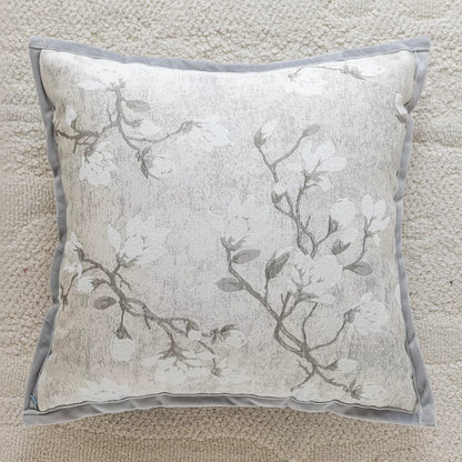 Modern Grey 18×18″ Throw Pillow Cover – Simple Stamped Decorative Cushion