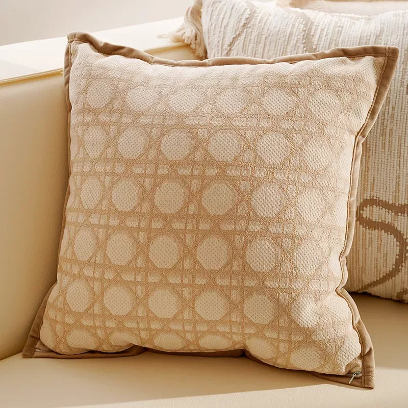 Cream Tassel Throw Pillow Cover 12×20/18×18 Inch – Boho Decorative Cushion - DSARD