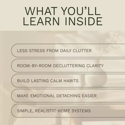 A Simple Guide to Decluttering for Calm – Minimalist Home Organization Guide, Digital Declutter Checklist, Cozy Living eBook for Stress-Free Tidying - DSARD
