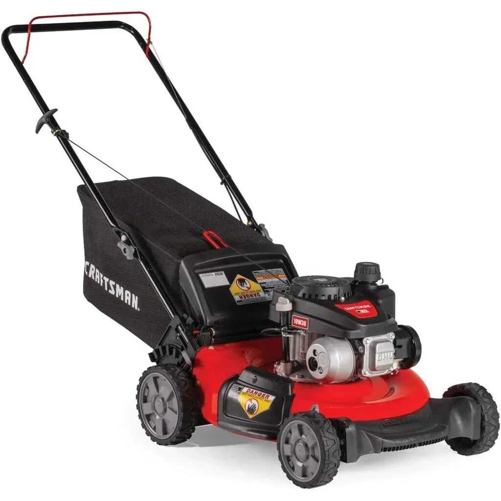 DSARD Gas Powered Lawn Mower, 21-Inch 3-in-1 Mulching Push Mower with Bag, 140cc - DSARD
