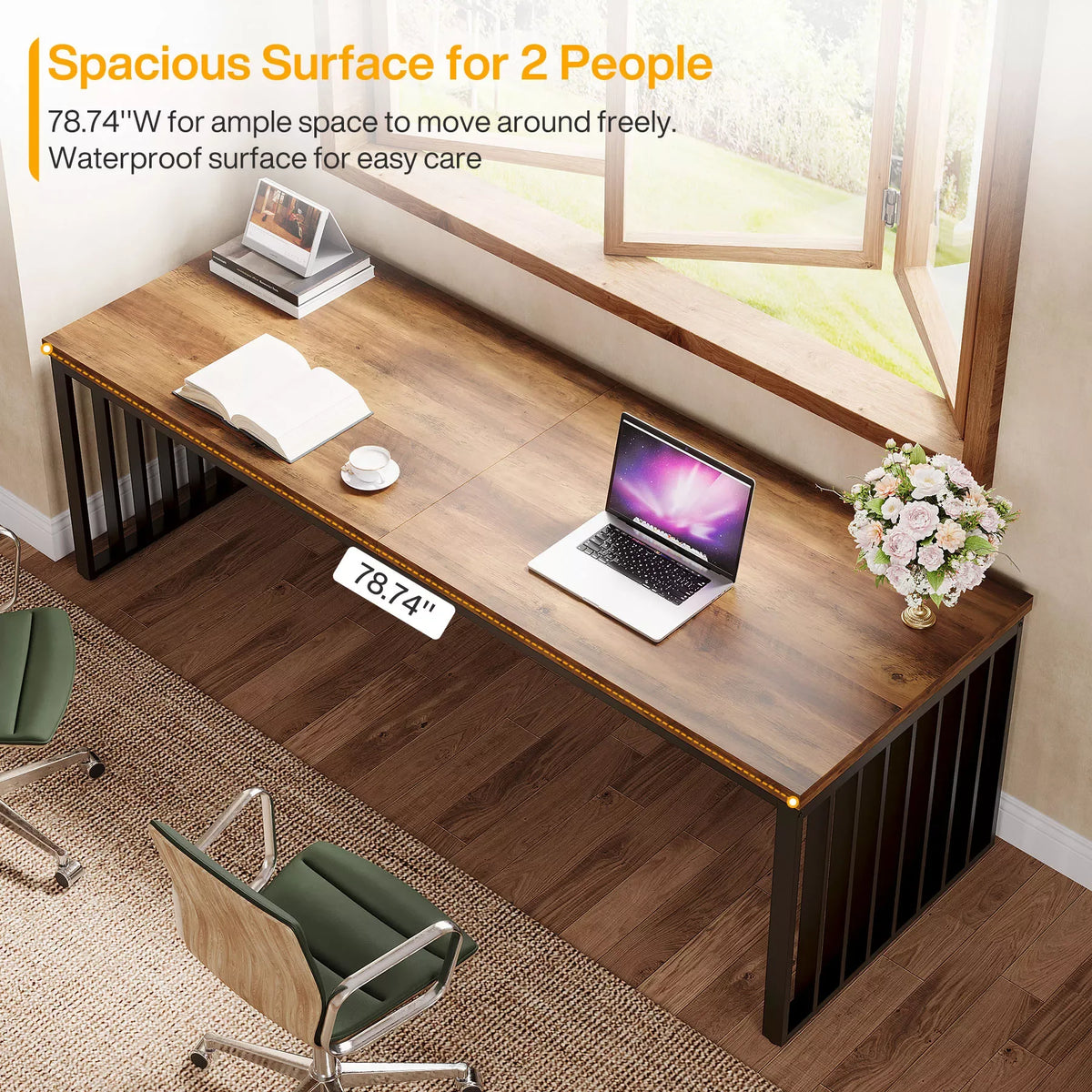 78” Large Industrial Office Desk for 2 - DSARD - DSARD