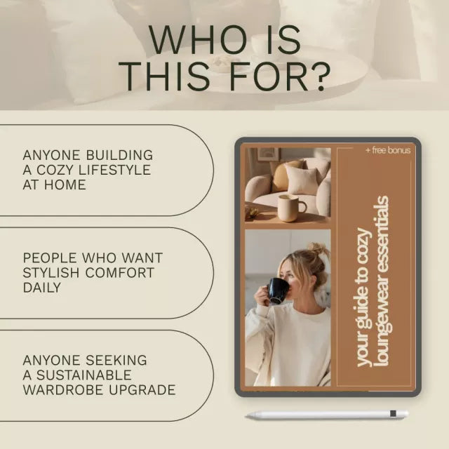 Your Guide to Cozy Loungewear Essentials | Cozy Loungewear Guide, Self Care Digital Download, Home Comfort Style eBook, Work From Home Outfit Planner, Sustainable Wardrobe Checklist