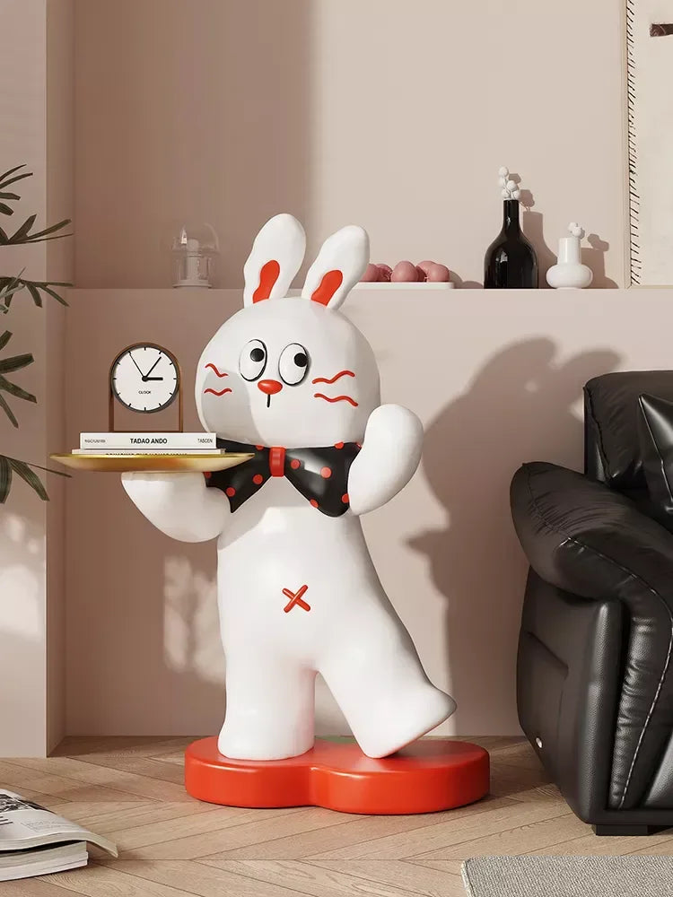 Creative Rabbit Statue Tray Rack - DSARD