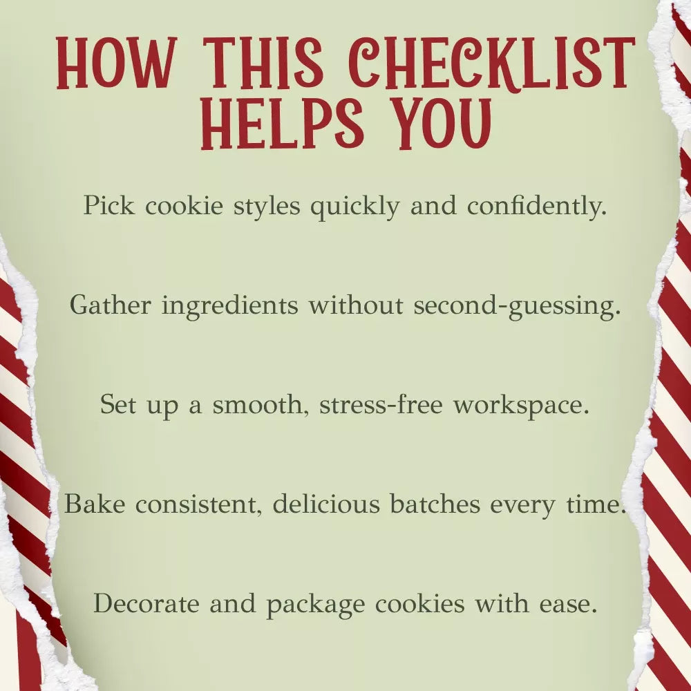 Sweet & Festive: Christmas Cookie Planner | Holiday Baking Checklist | Printable Cookie Guide for christmas cookies ideas & Festive Recipe Planning - DSARD