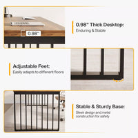 78” Large Industrial Office Desk for 2 - DSARD - DSARD