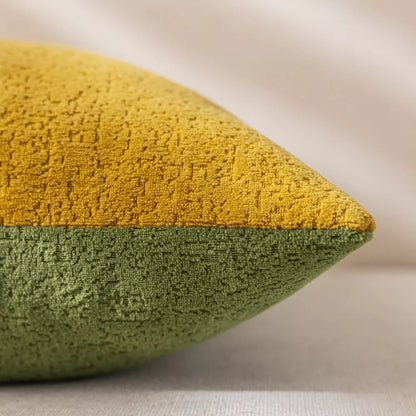 Two-Tone Velvet Pillow Cover 18x18in Reversible Cozy Decorative Cushion