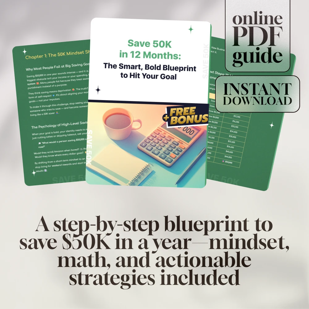 Save 50K in 12 Months: The Smart, Bold Blueprint to Hit Your Goal – Digital Guide on How to Save 50000 in a Year