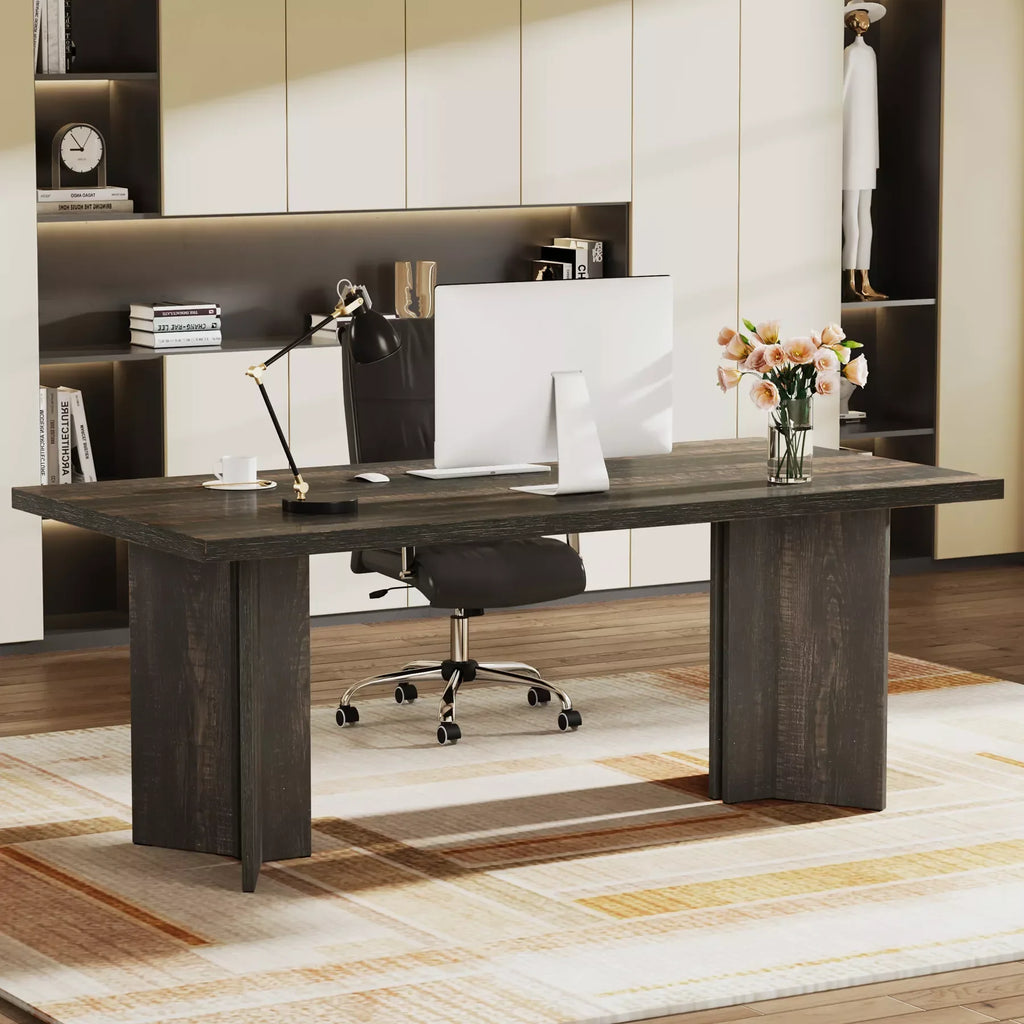 63-inch Executive Desk – Vintage Office Computer Desk with Large Tabletop - DSARD - DSARD