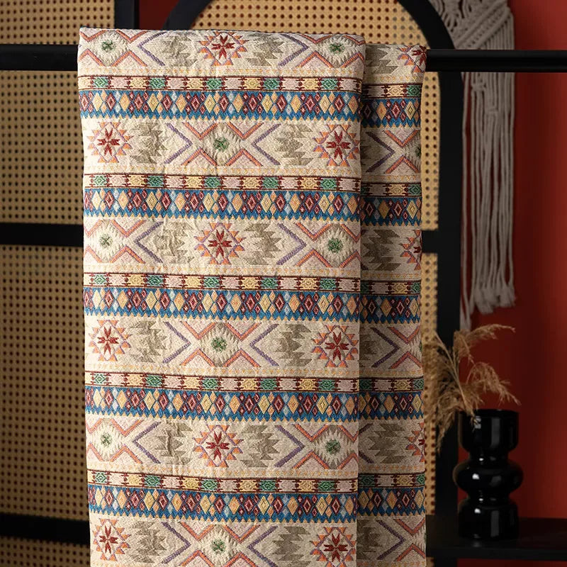 148x100cm Geometric Jacquard Fabric – Stylish DIY Home Decor - DSARD