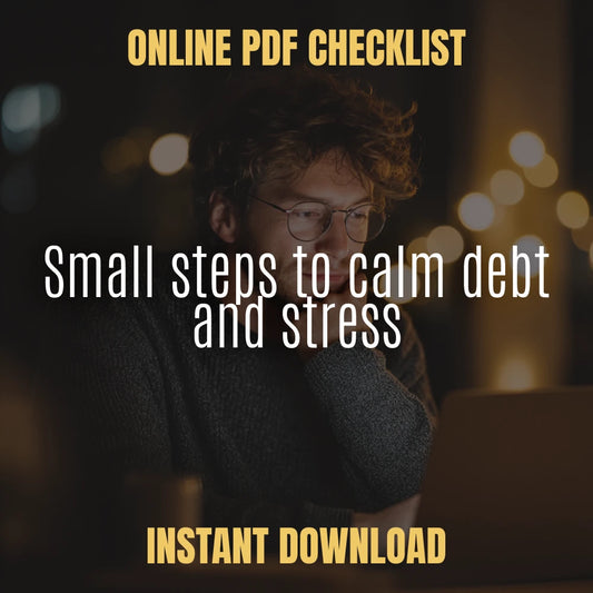 The Debt Detox Checklist | Printable Digital Download for Managing Debt and Stress | Step-by-Step Financial Clarity and Calm Guide