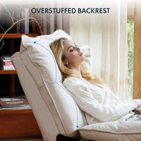 Oversized Swivel Rocker Recliner Chair 350 lbs, Faux Leather Armless Glider - DSARD