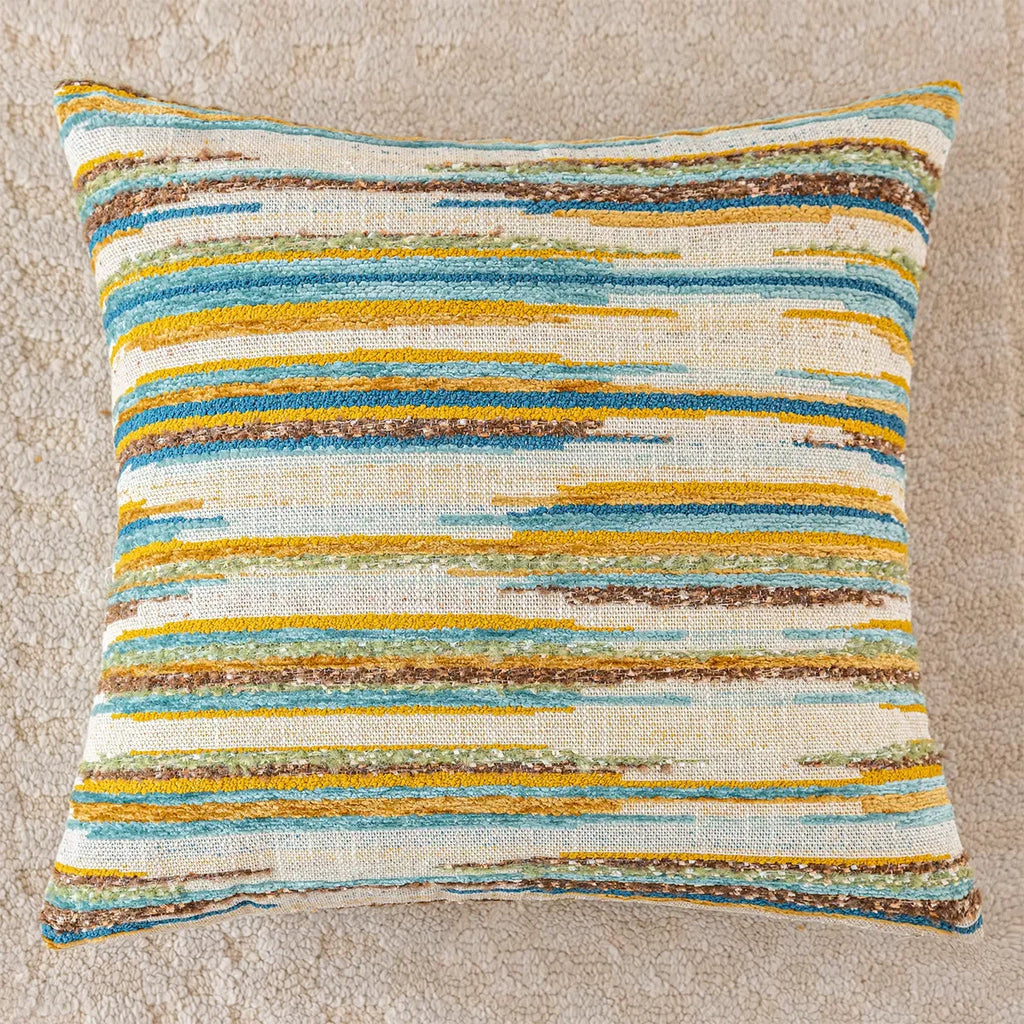 Bohemian Plush Throw Pillow Cover 18×18″ – Geometric Stamped Cushion Case - DSARD