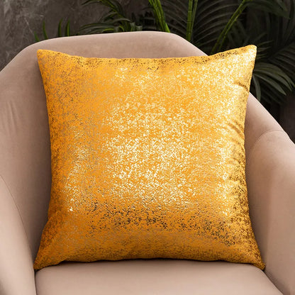 Luxury Golden Velvet Cushion Cover 18x18in Decorative Throw Pillow Case