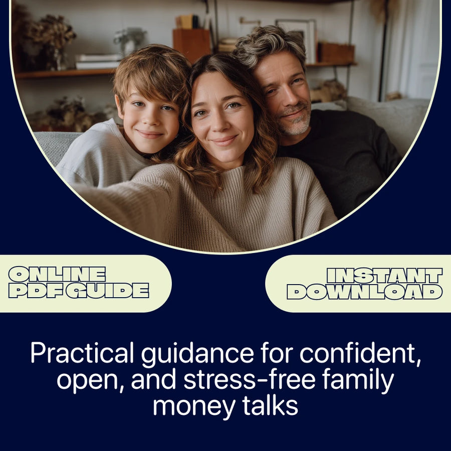 A Guide to Open Family Money Conversations | Financial Communication eBook for Families | Family Money Conversations Guide for Confident, Calm, and Connected Money Talks