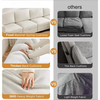 Heavy Duty U-Shaped Modular Sectional Sofa with Storage - DSARD