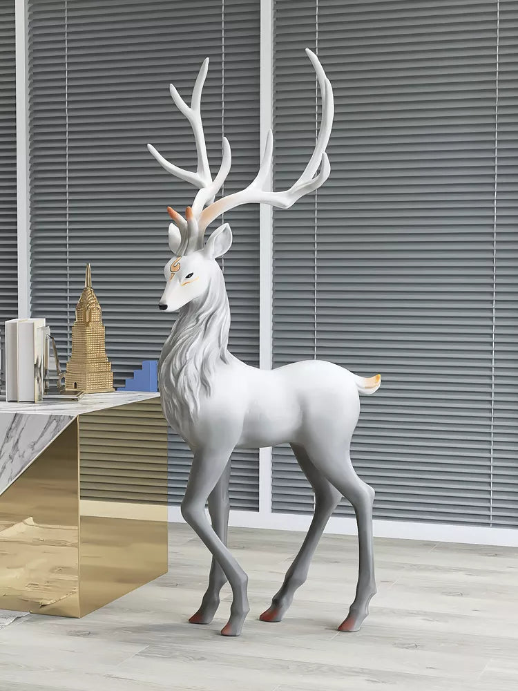 Large Nordic Deer Floor Sculpture