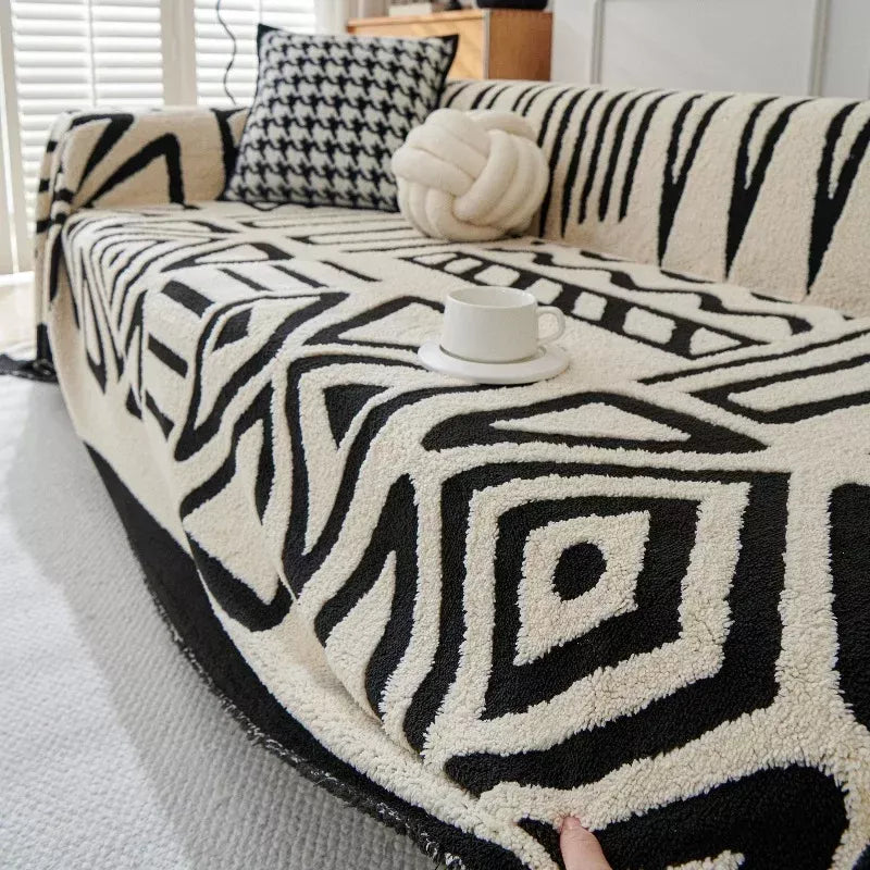 Nordic Cotton Tassel Throw Blanket – All Season Sofa & Furniture Cover