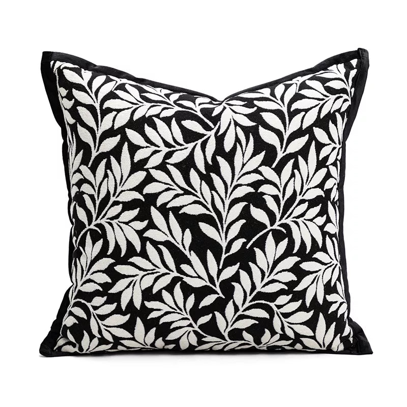 Chic Black & White Throw Pillowcase – Stylish Home Decor