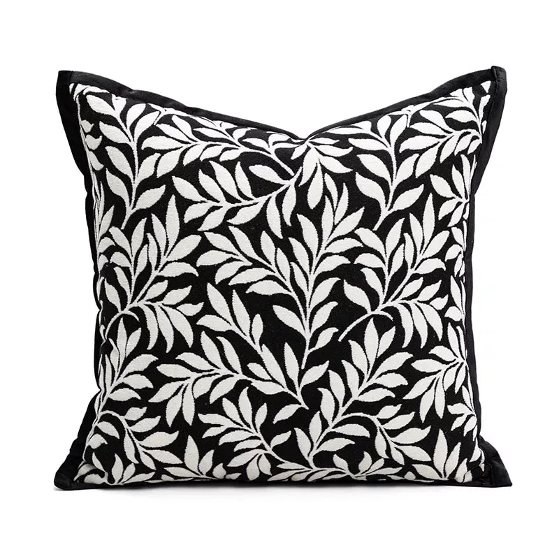 Chic Black & White Throw Pillowcase – Stylish Home Decor - DSARD