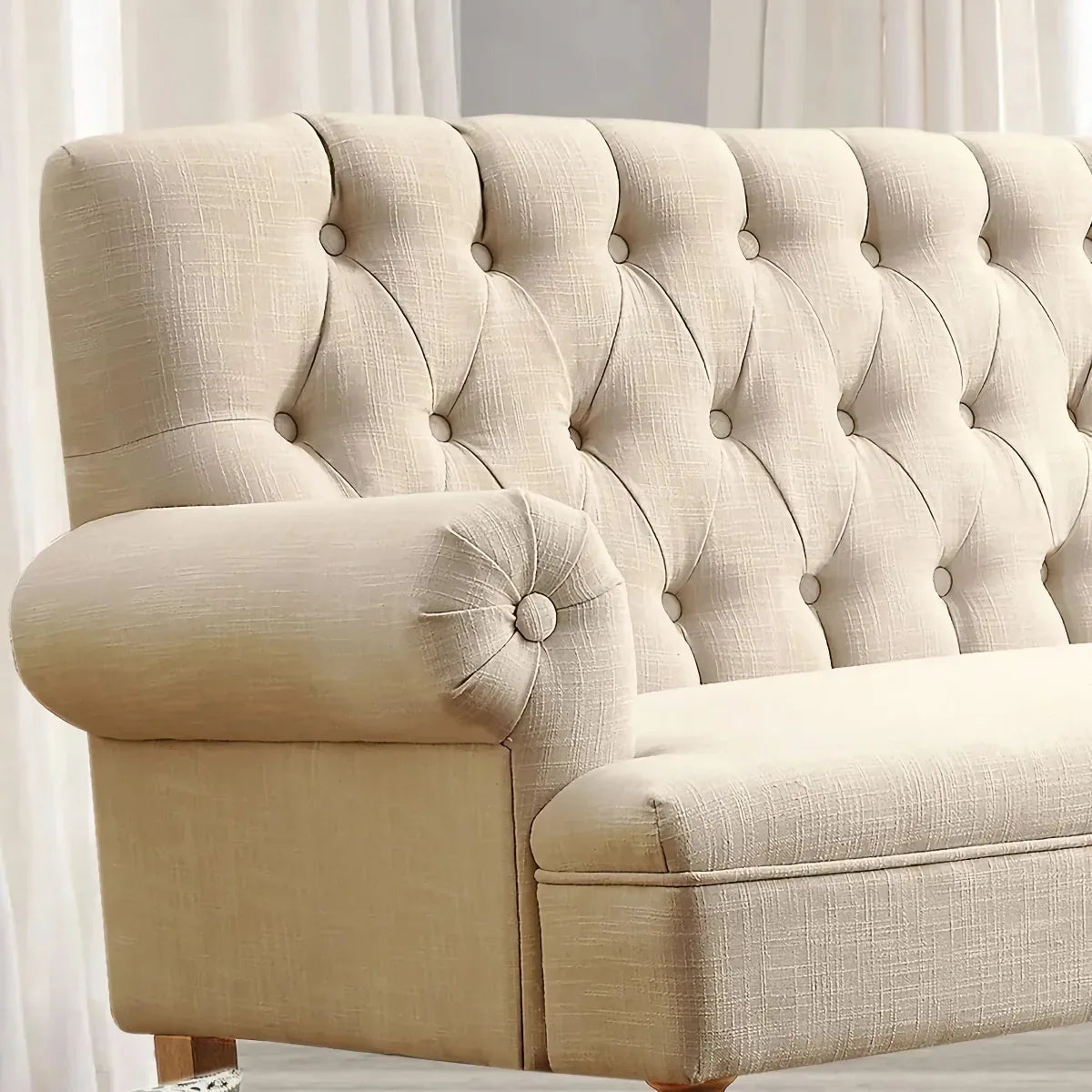 Elegant Warm Beige Two-Seater Sofa - DSARD - DSARD