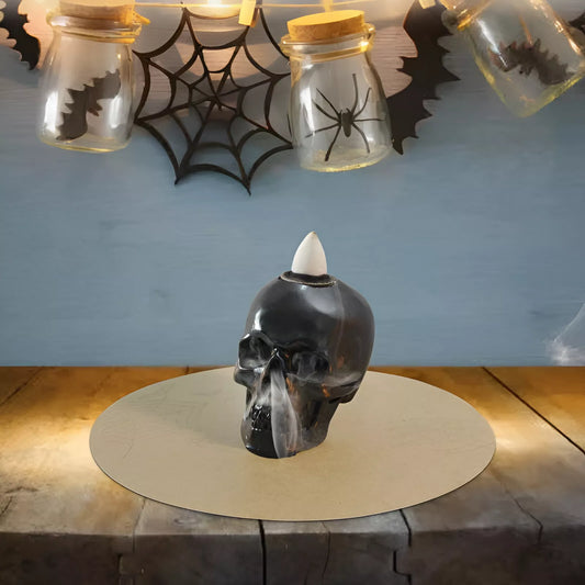 Halloween Skull Incense Burner – Decorative Resin Stick Holder