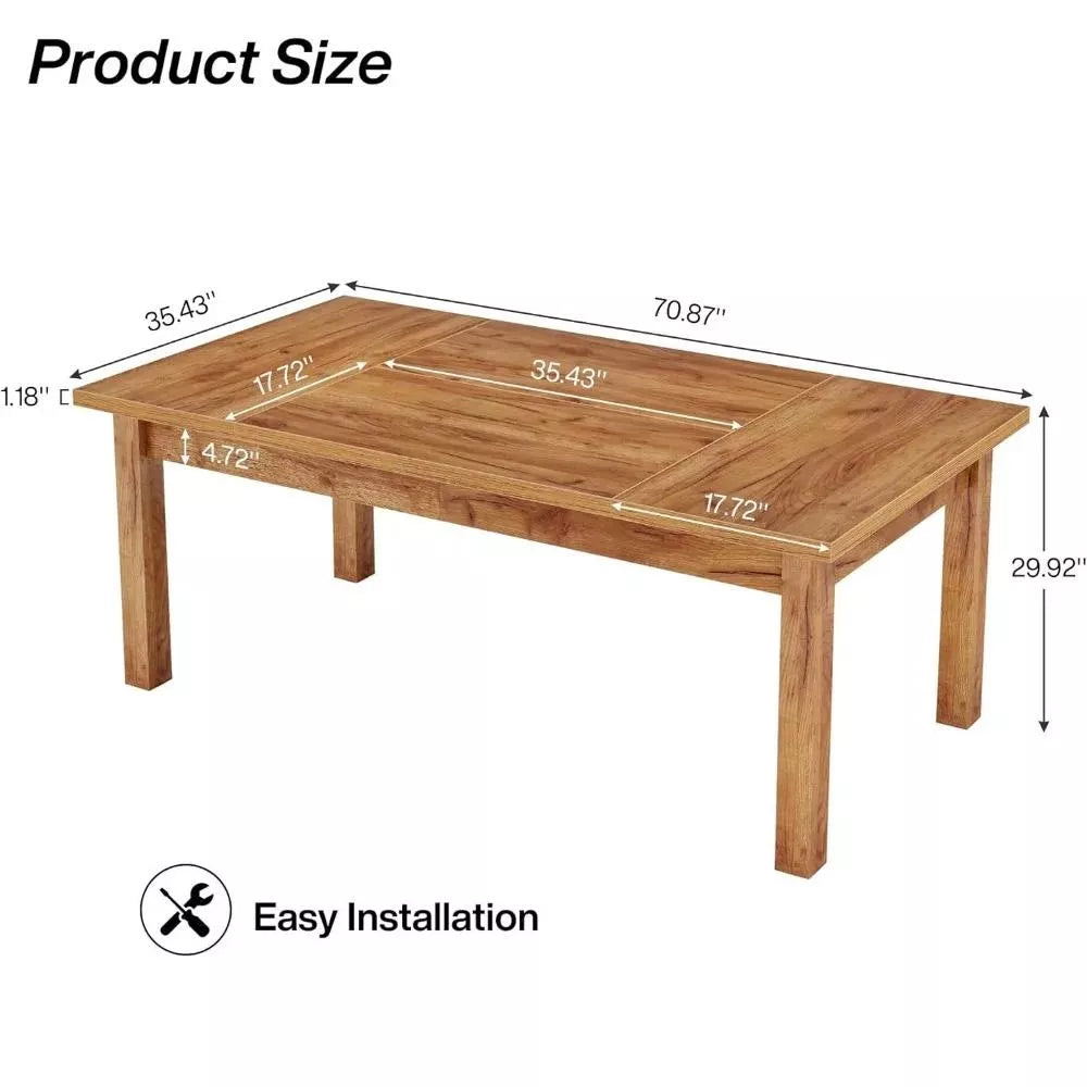 Large Wood Dining Table for 6-8 People - DSARD