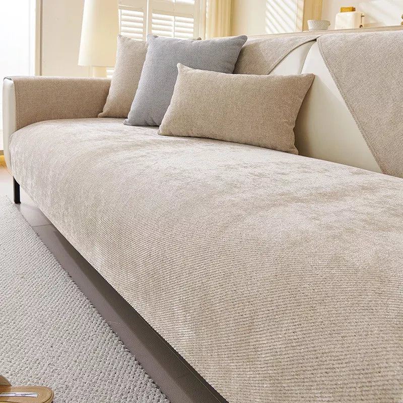 Waterproof Chenille Sofa Cushion Cover – Non-Slip, Anti-Scratch, Universal Fit